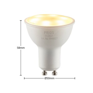 PRIOS LED reflector GU10 5W 2.700K 120° 10 per set