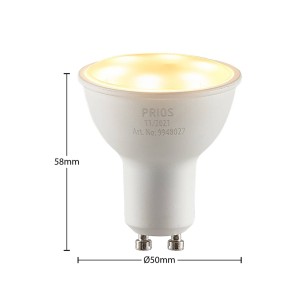 PRIOS LED reflector GU10 5W 2.700K 120°