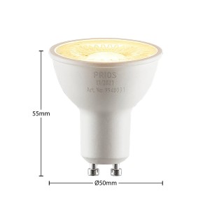 PRIOS LED reflector GU10 5W 2.700K 60° 10 per set