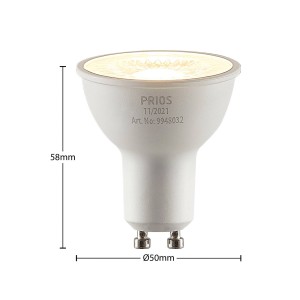 PRIOS LED reflector GU10 5W 3.000K 60°