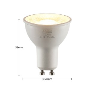 PRIOS LED reflector GU10 8W 2.700K 60°