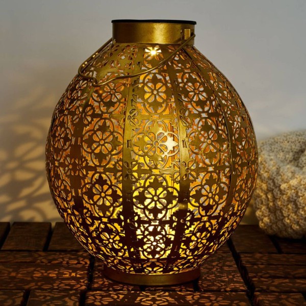 Pauleen sunshine aura led solarlamp in goud