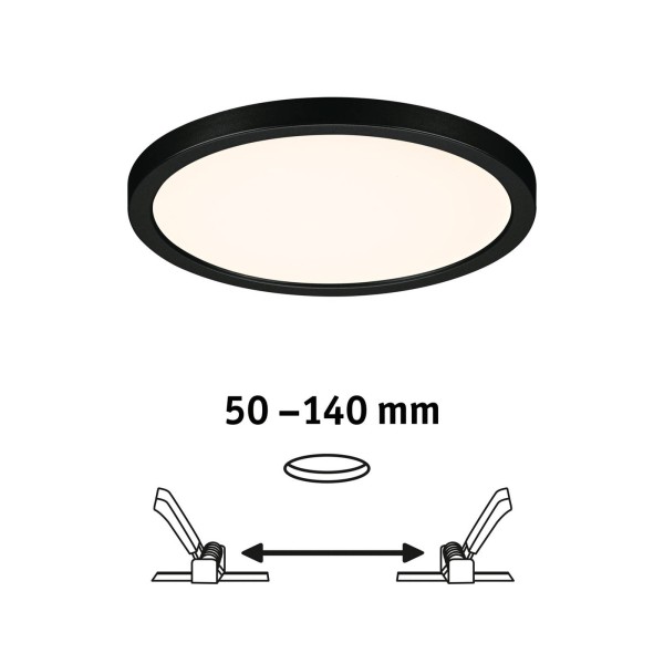 Paulmann areo paneel dimtowarm rond zwart o175cm 3