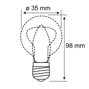 Paulmann E14 2,6W 827 LED kaarslamp gedraaid