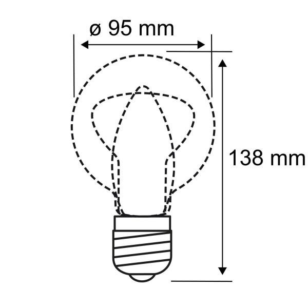 5w 825 led bollamp g95 goud