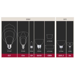 Paulmann E27 6,5W 825 LED bollamp G95 goud