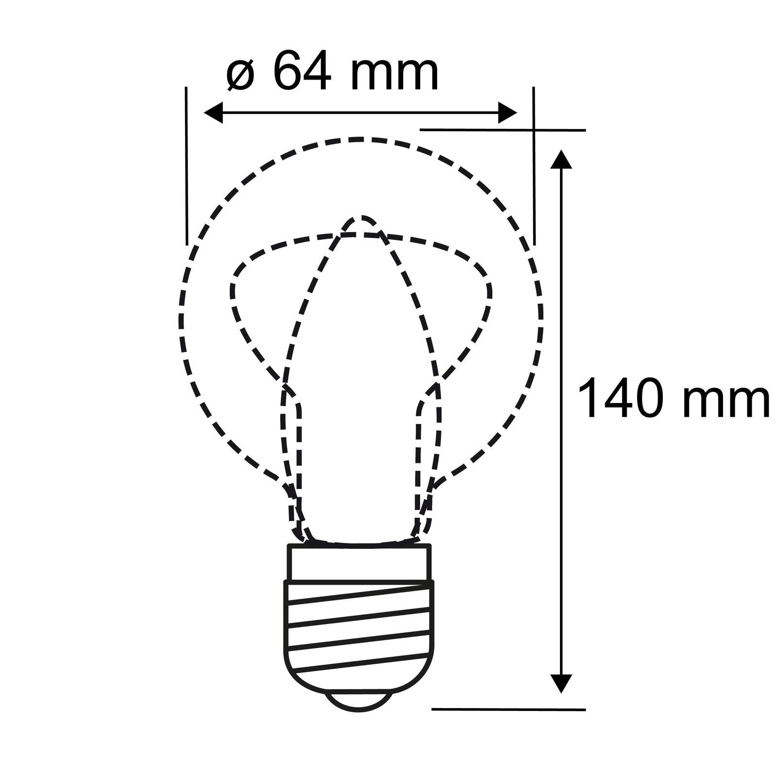 Paulmann e27 6,5w 825 led rustieke lamp st64 goud