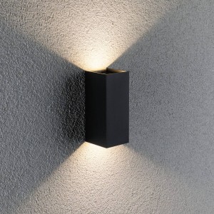 Paulmann Flame buitenwandlamp 2lp 15,5cm antraciet