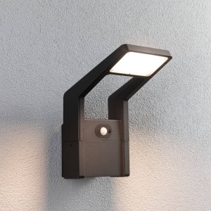 Paulmann LED buitenwandlamp Juntea, aluminium, antraciet, sensor