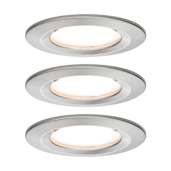 Paulmann led inbouwspot nova coin 3 ijzer rond dimbaar