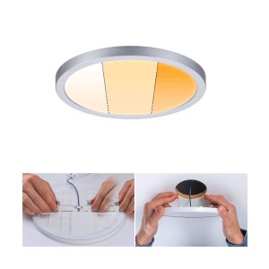 Paulmann LED panel Aero dimtowarm rond chroom 17,5