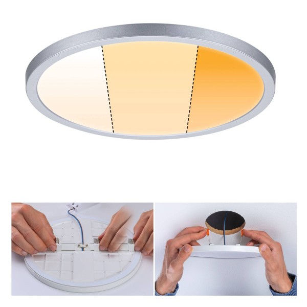 Paulmann led panel aero dimtowarm rond chroom 23cm 2