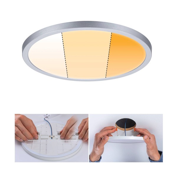 Paulmann led panel aero dimtowarm rond chroom 23cm