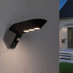 Paulmann LED solar-buitenwandlamp Soley antraciet