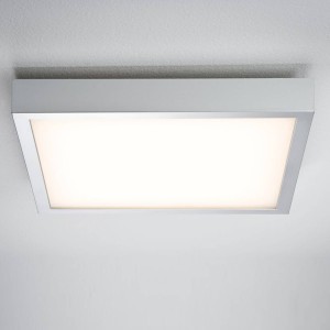 Paulmann Lunar LED paneel, hoekig, chroom, 40x40cm