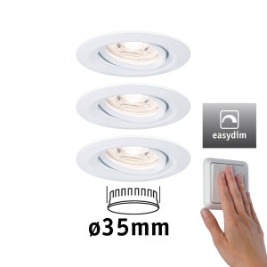 Paulmann Nova Mini plus LED easydim per 3 wit