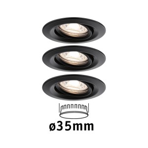 Paulmann Nova Mini plus LED easydim per 3 zwart