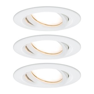 Paulmann Nova Plus LED-spot rond wit set van 3