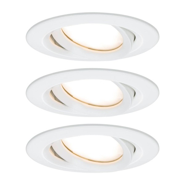 Paulmann nova plus led-spot rond wit set van 3