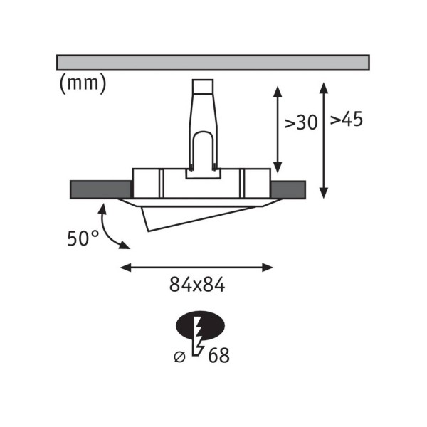 Paulmann nova plus per 3 led spot hoekig