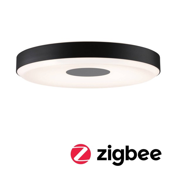 Paulmann puric pane led plafondlamp zigbee zwart