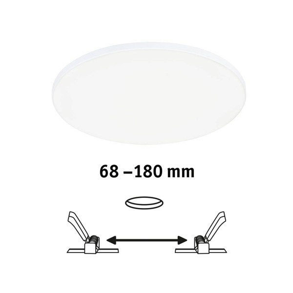 Paulmann veluna edge ip44 4. 000k dimmer o 20cm 2