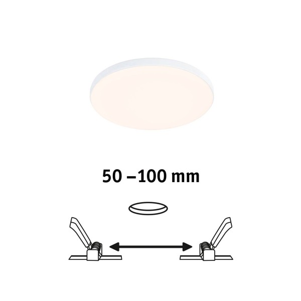 Paulmann Veluna Edge LED inbouw IP44 3.000K O 12cm 2