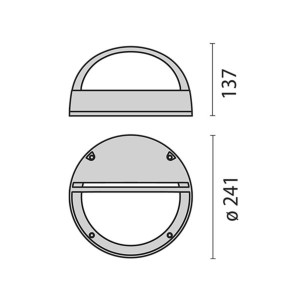 Performance in Lighting Buitenwandlamp Eko+21 Grill, E27, wit