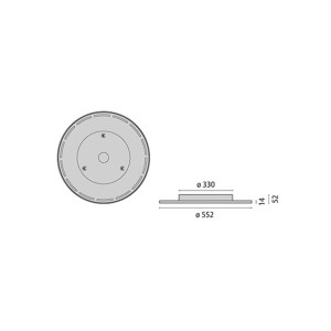 Performance in Lighting LED plafondlamp FL555AB Ø55cm DALI 6500lm 4000K