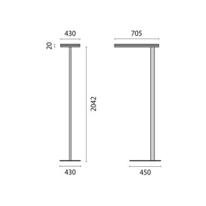 Performance in Lighting LED vloerlamp SL720SL Tast-Dim 15.500lm grijs