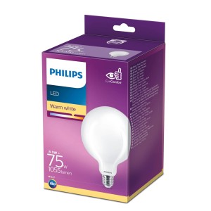 Philips LED Classic bollamp E27 G120 8,5W mat