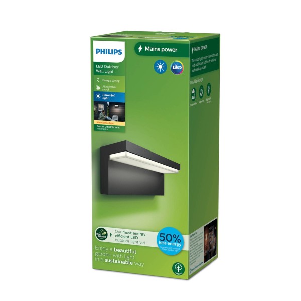 Philips led buitenwandlamp bustan ue 2. 700 k 3