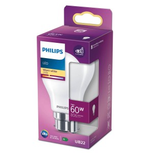 Philips LED lamp Classic B22 A60 7W 2.700K mat