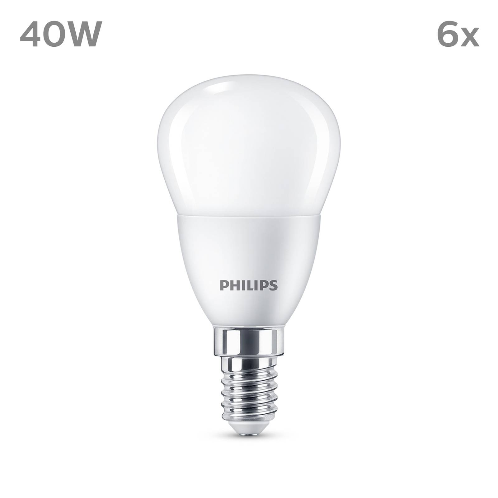 Philips led lamp e14 4,9w 470m 2. 700k mat per 6