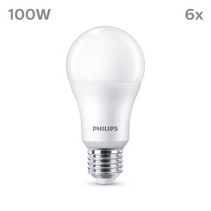 Philips LED lamp E27 13W 1.521lm 4.000K mat per 6