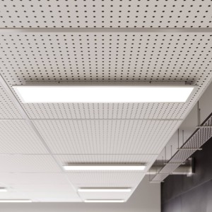 Prios LED paneel Gelora, 120 cm, 4.000 K, zilverkleurig, aluminium