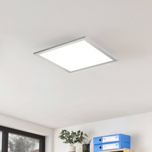 Prios LED paneel Gelora, 40 cm, 4.000 K, zilverkleurig, aluminium