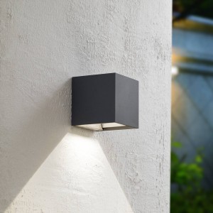 Prios Lius LED solarwandlamp met bewegingssensor