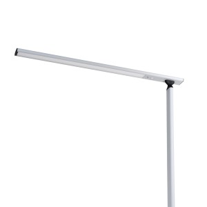 Prios Zyair LED kantoor vloerlamp, zilver 108,4 cm