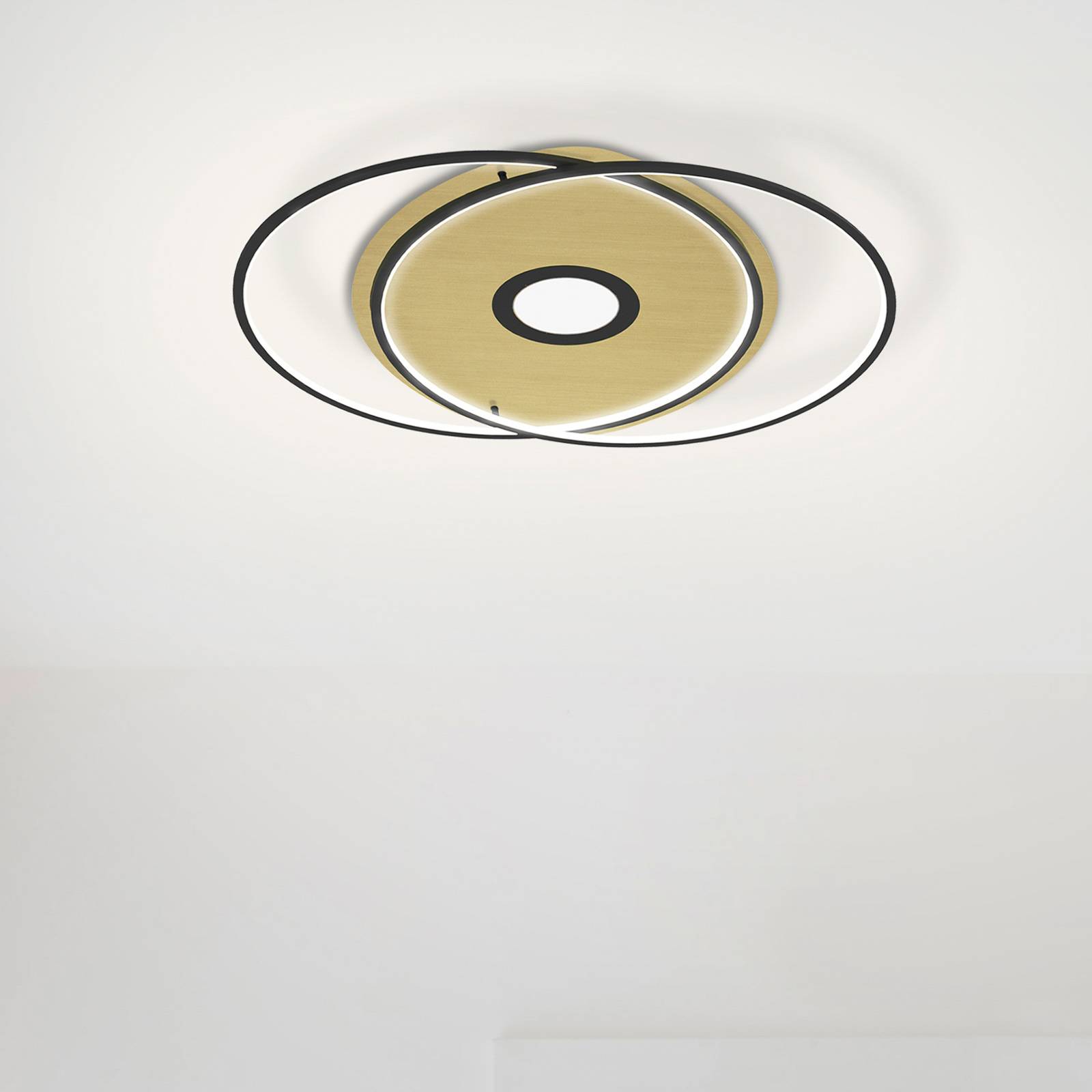 Q-Smart-Home Paul Neuhaus Q-AMIRA LED plafondlamp ovaal, zwart