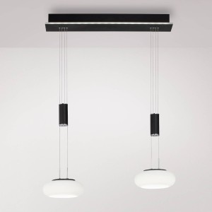 Q-Smart-Home Paul Neuhaus Q-ETIENNE LED hanglamp 2-lamps, zwart