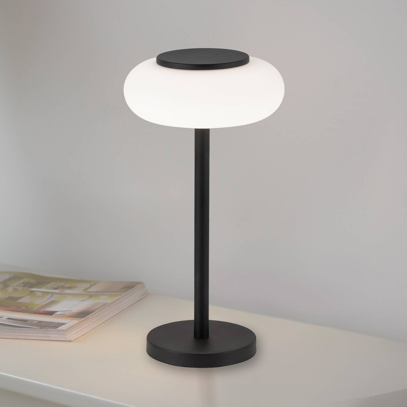 Q-smart-home paul neuhaus q-etienne led tafellamp, zwart