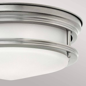 Quintiesse Hadrian buiten plafondlamp, antiek nikkel/opaal wit