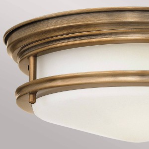 Quintiesse Hadrian buiten plafondlamp, brons/opaal wit