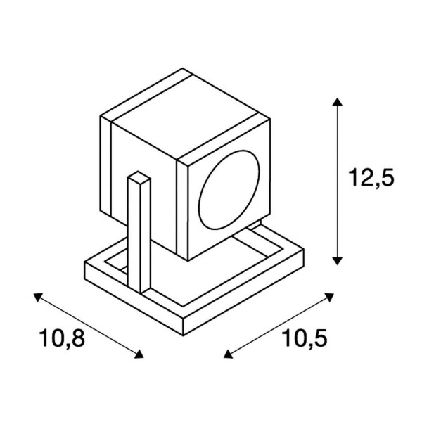 Slv cubix i buitenspot ip44 antraciet