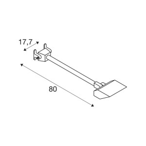 SLV LED wandlamp Today Pro, zwart, aluminium, lengte 66,6 cm