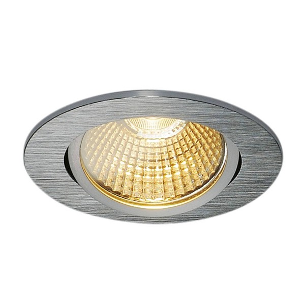 Slv new tria 68 led inbouwspot 3. 000k rond aluminium