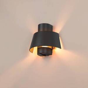 SLV Photoni wandlamp, zwart, aluminium, breedte 25 cm