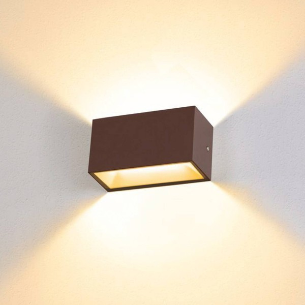 Slv sitra led buitenwandlamp up/neer 20cm roest