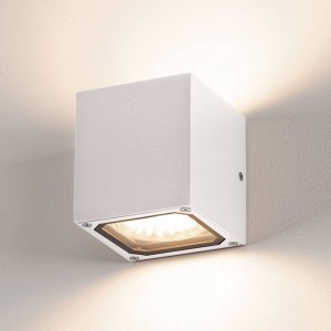 SLV Sitra Cube buitenwandlamp, wit